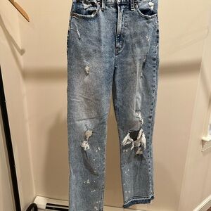 Abercrombie & Fitch Light Blue Distressed Men's Jeans
